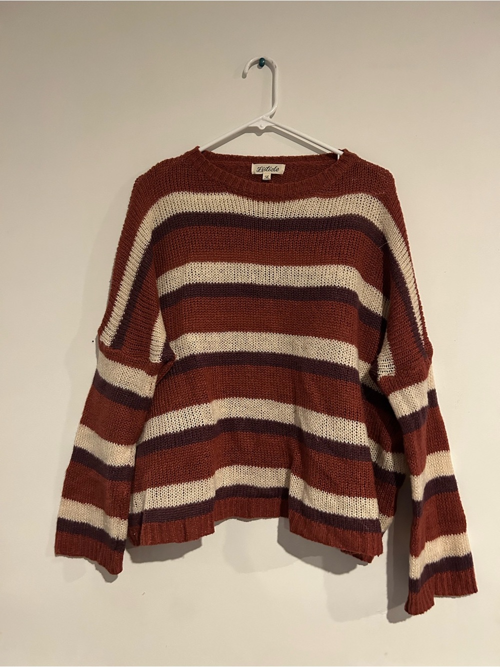oversized striped sweater